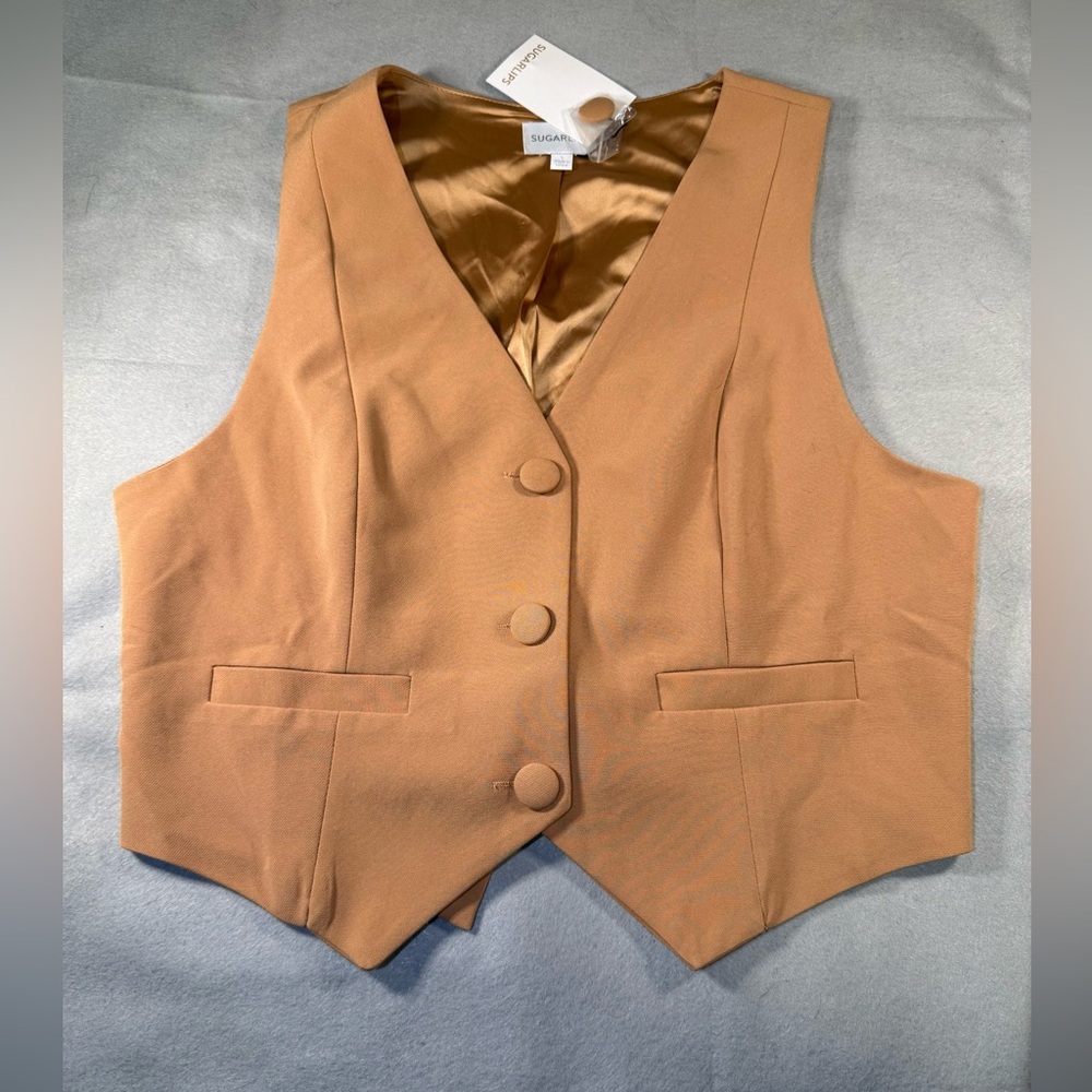 NWT Sugarlips Chelsea Button UP Vest
